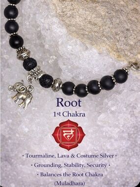Chakra Beyond the 1st Matte Black Beaded Bracelet The Yogi Chakra Collection